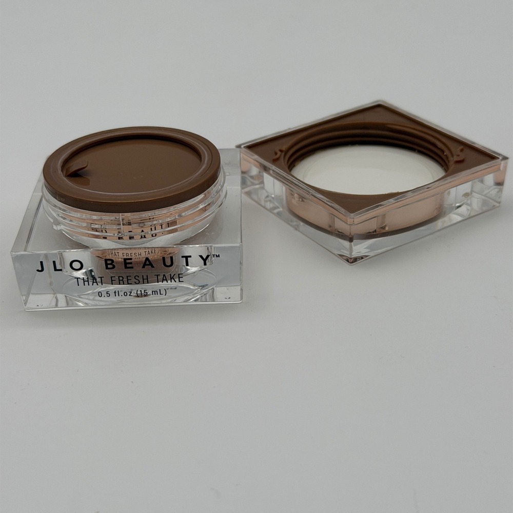JLO BEAUTY That Fresh Take Eye Cream 0.5 fl oz 15 mL Set of 2 Rose Gold Jars